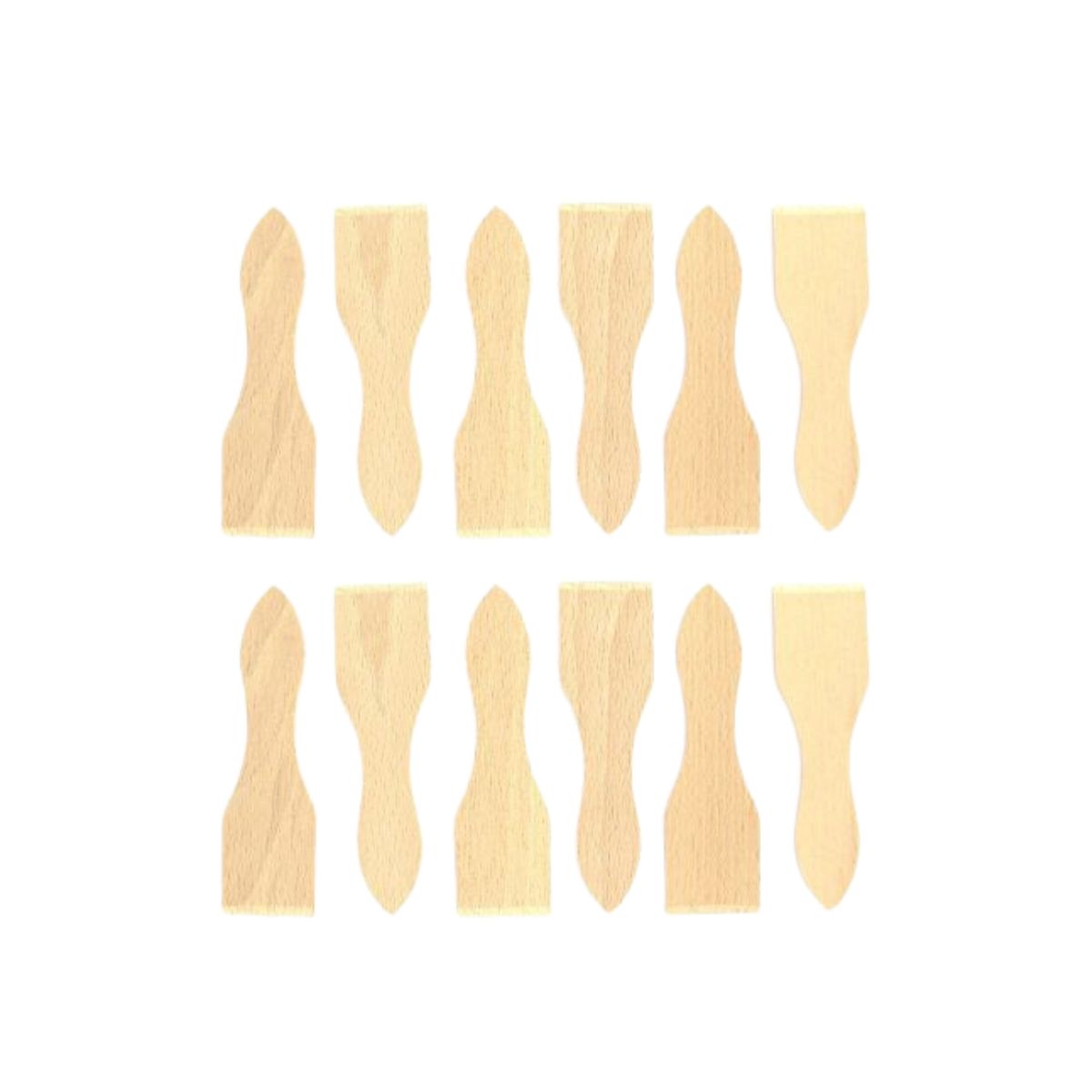 Lot de 12 spatules à raclette en bois FSC 13 cm Fackelmann - Mathon - 1