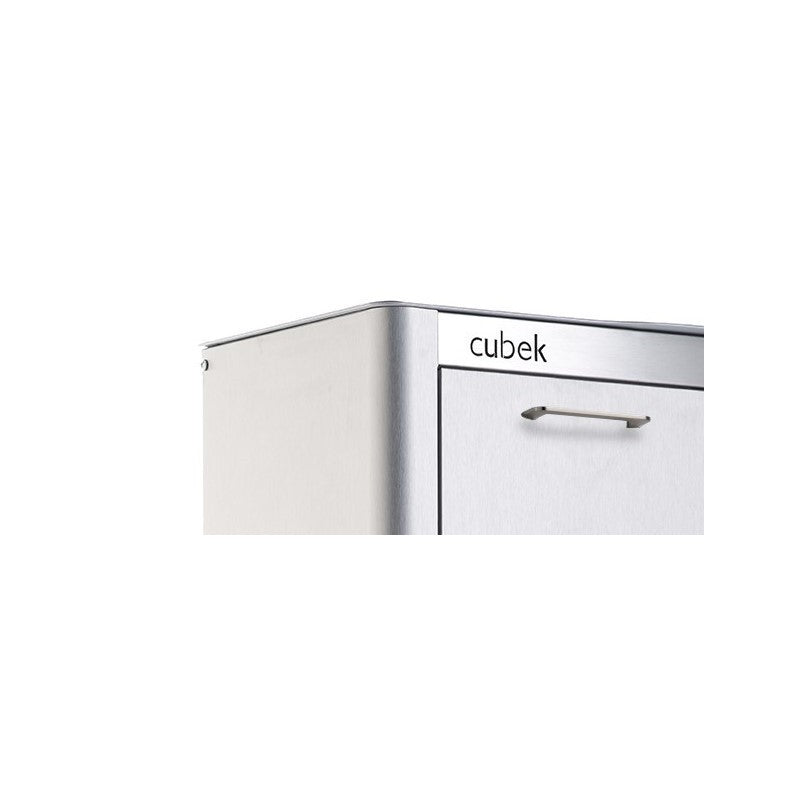 Poubelle de tri sélectif cubek en acier inoxydable. 3 compartiments de 20 litres. Don Hierro - Mathon - 5