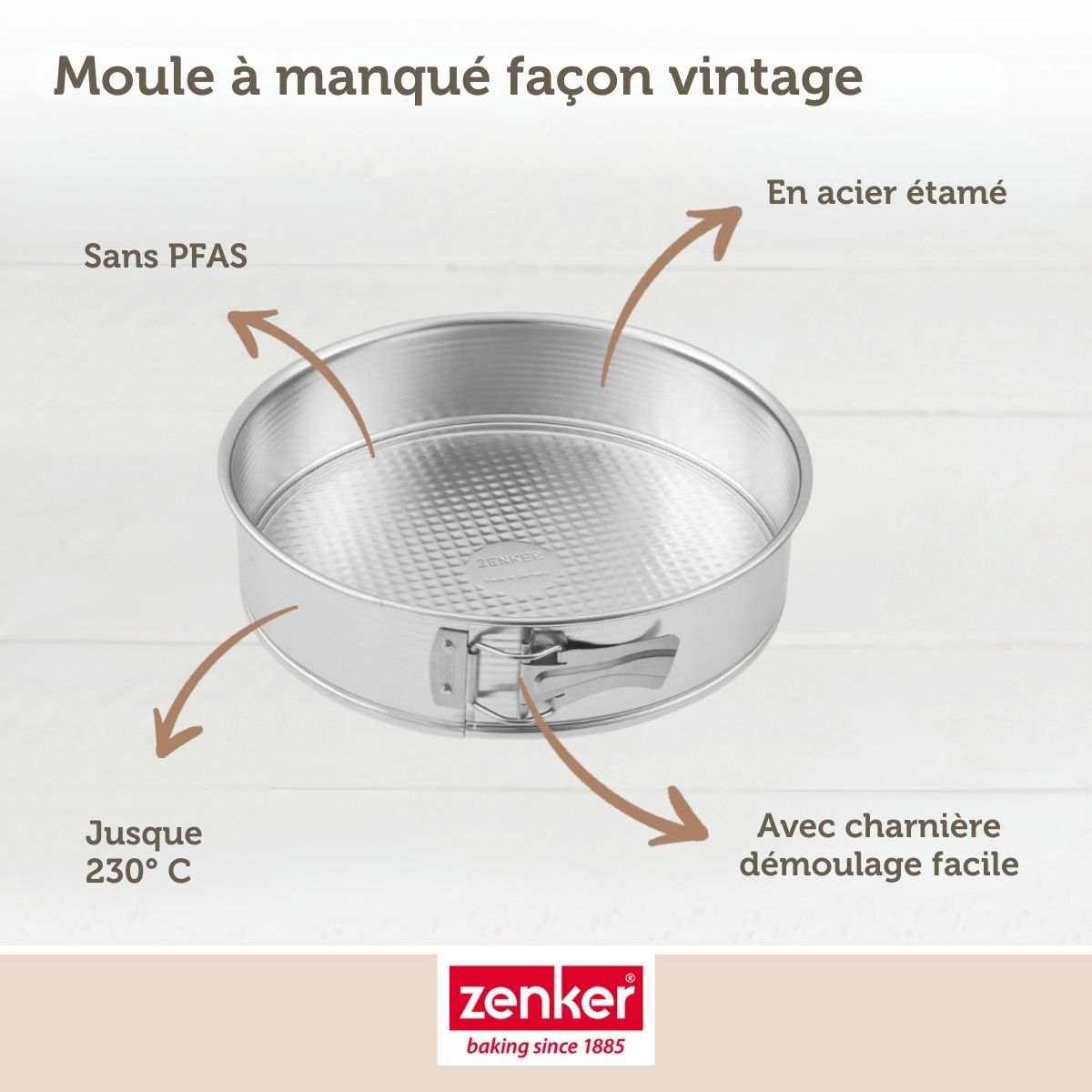 Moule à manqué à charnière 26,3 cm Zenker Silver Zenker - Mathon - 4