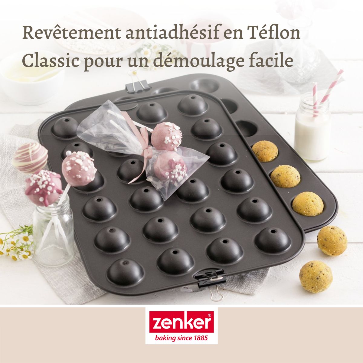 Set moule cake pop bâtonnets et sachets transparents 38 x 26 cm Zenker Special Creative Zenker - Mathon - 6