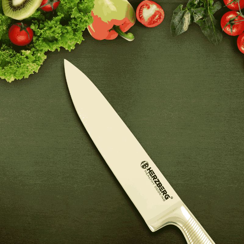 Set de couteaux 8 Pièces Jaune Herzberg HGSKN8-YEL Herzberg - Mathon - 4