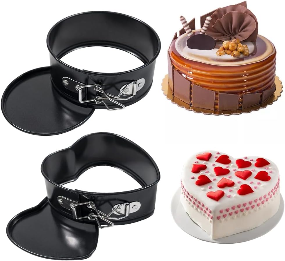 Lot de 2 mini moules ronds + cœur 12 cm Vendos85 - Mathon