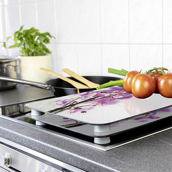 Set 2 couvre-plaques protection motifs Orchidée Wenko by Maximex - Mathon - 2