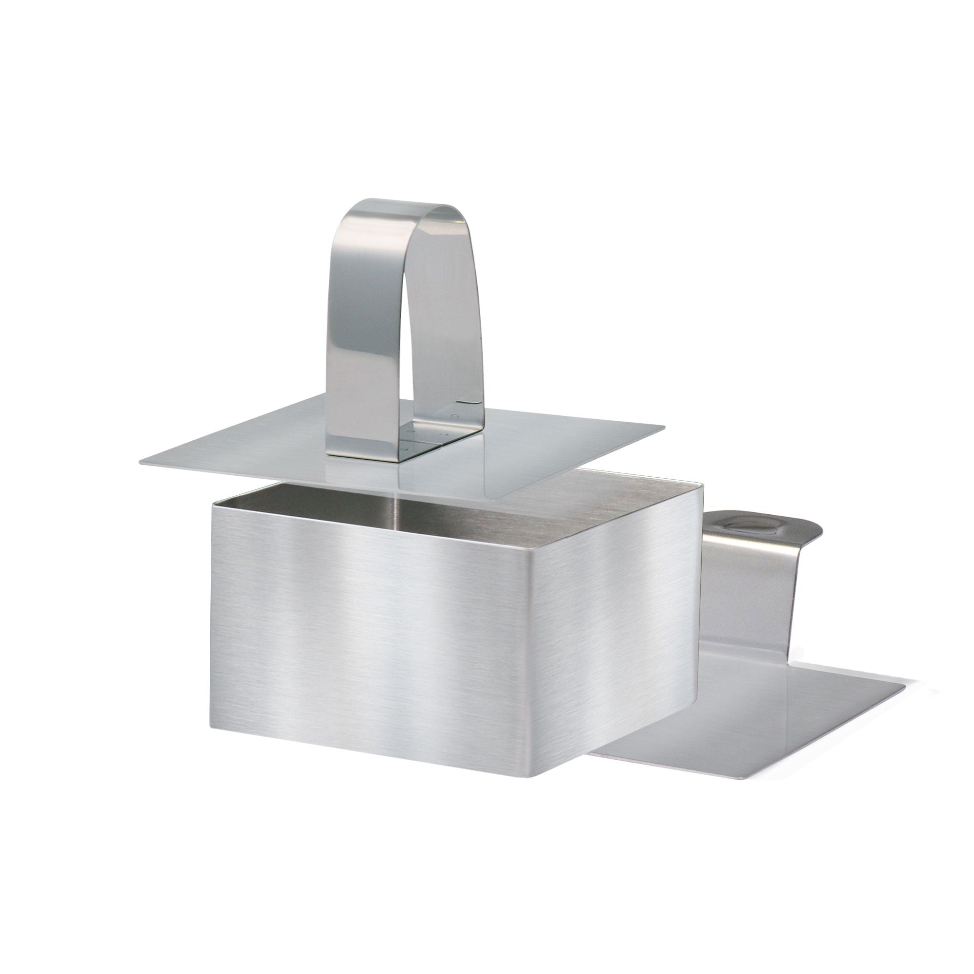 Anneaux à dessert et à manger, 8 pièces, acier inoxydable, 6 anneaux, 1 levier, 1 poinçon, carré Stoneline - Mathon - 3