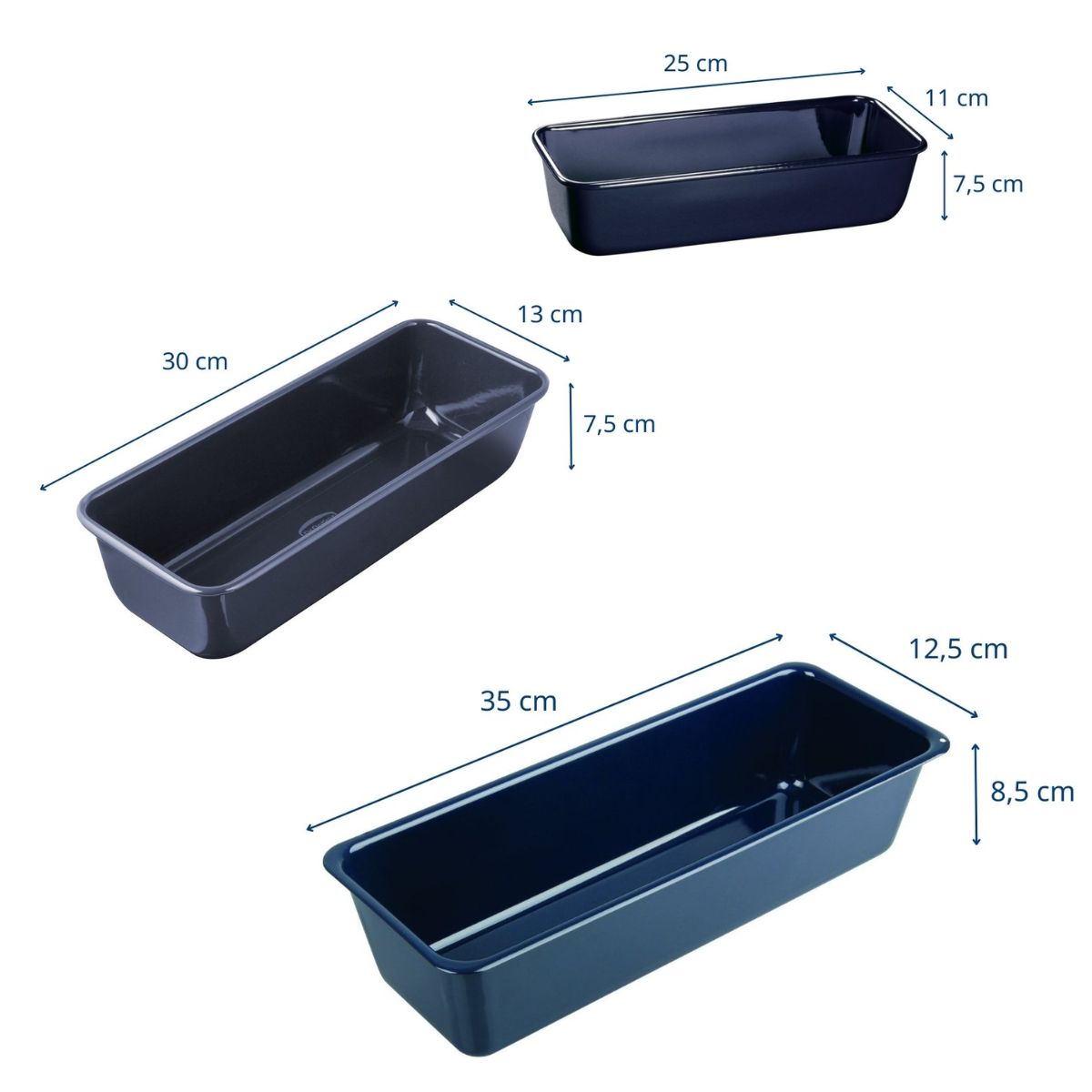 Set de 3 moules à cakes de 25 cm 30 cm 35 cm Dr. Oetker Back Liebe Dr. Oetker - Mathon - 3