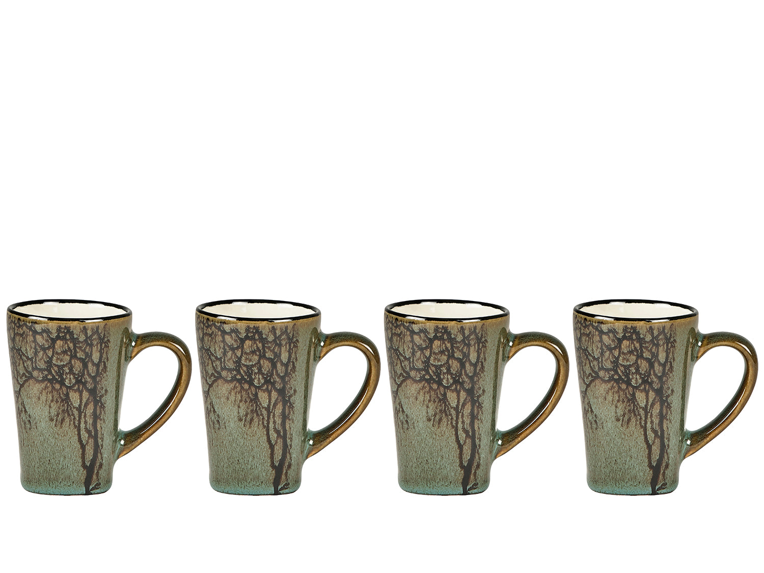 Set de 4 tassed espresso HELA en grès Vert Villa Collection - Mathon - 1