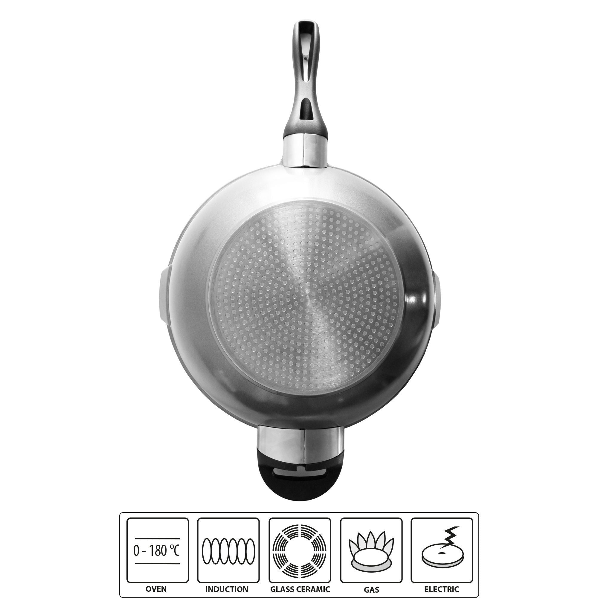 FUTURE Wok 32 cm, avec poignées interchangeables, avec couvercle en verre avec fonction passoire Stoneline - Mathon - 2