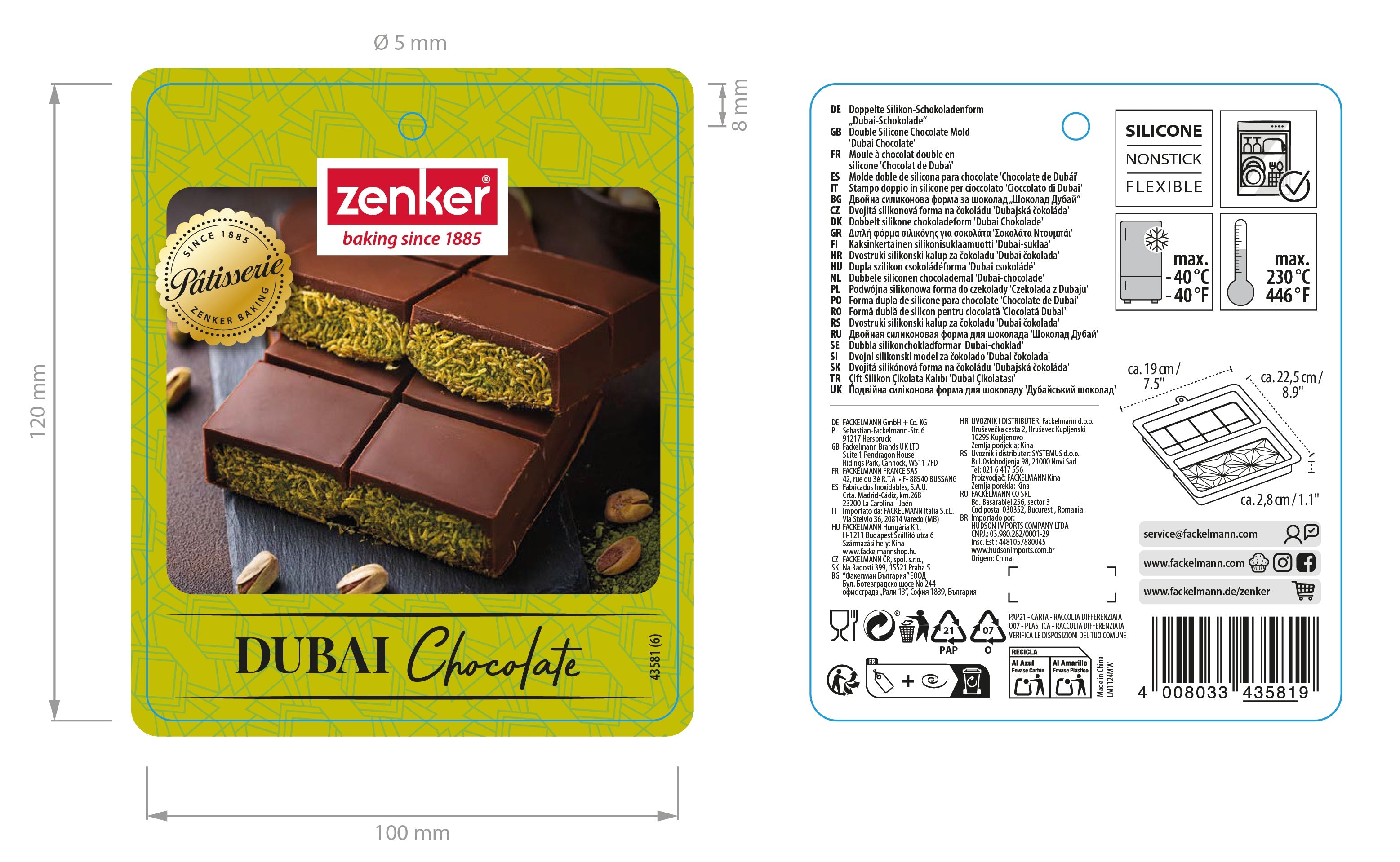 Double moule à chocolat de Dubaï en silicone Zenker Special Creative Zenker - Mathon - 8