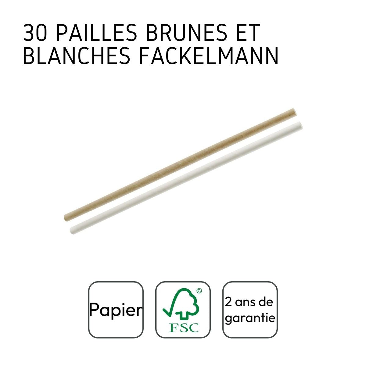 Pailles en papier  24 cm  Bar Concept Fackelmann - Mathon - 5