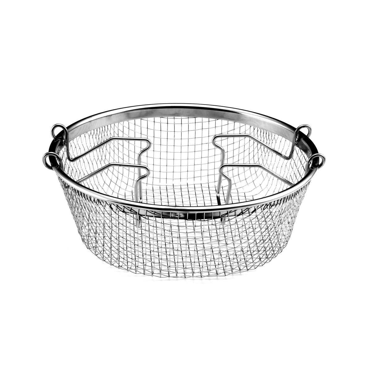 Volcan - Cocotte ronde noire 24 cm avec panier cuisson pour friture et cuisson à l