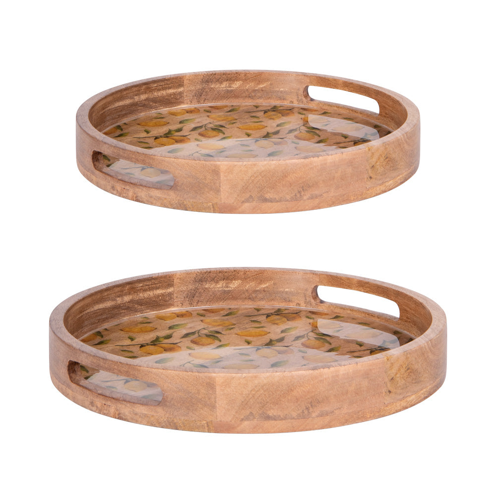Set de 2 plateaux ronds Sorrento 35 et 40 cm Table passion - Mathon - 1