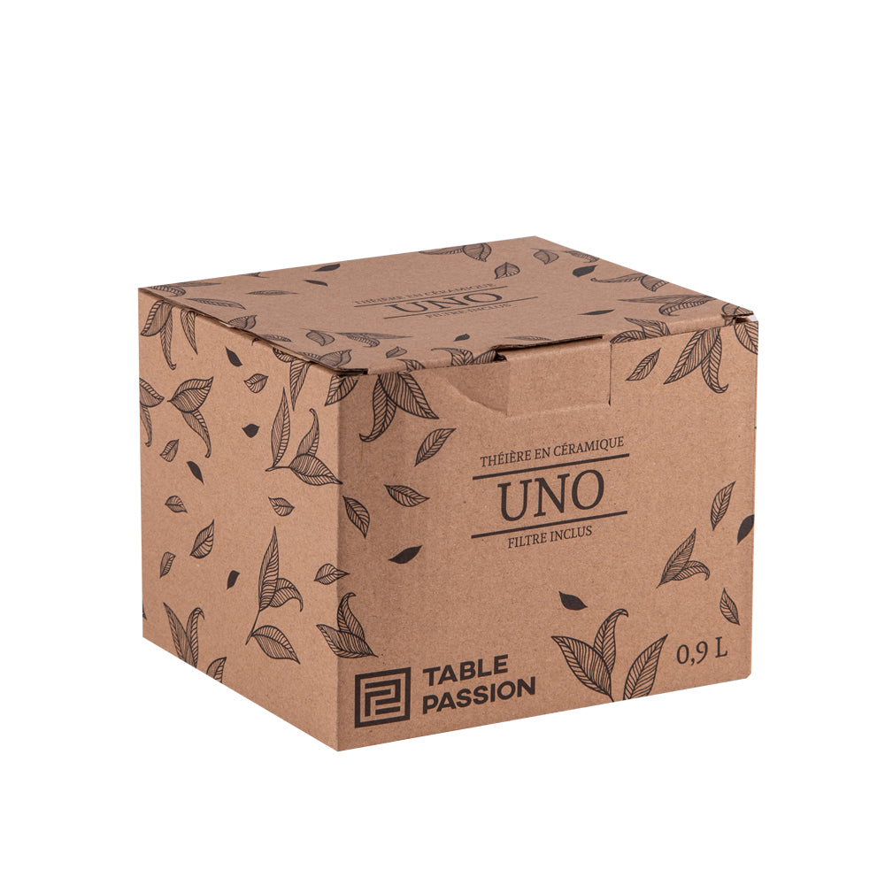 Théière avec filtre Uno beige 0,9L Table passion - Mathon - 3