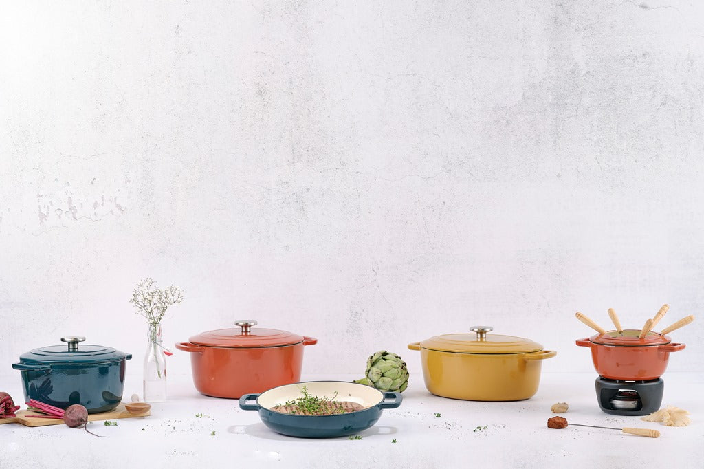 Plat à Grill en Fonte, FONTESTIC, Bleu Canard, D28 cm Cosy & Trendy - Mathon - 4