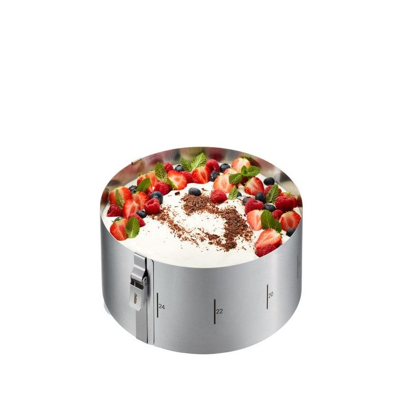 Cercle à gâteau h.10 cm en acier inoxydable Tondo clip Gefu - Mathon - 1