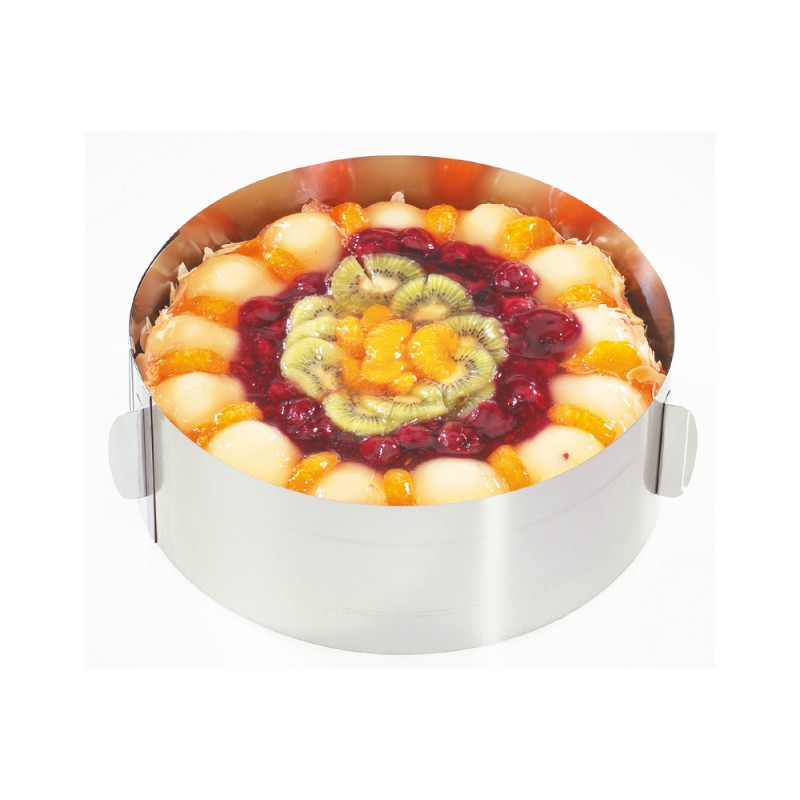 Cercle à gâteau - 8,5 cm avec poignées extensible Gefu - Mathon - 1