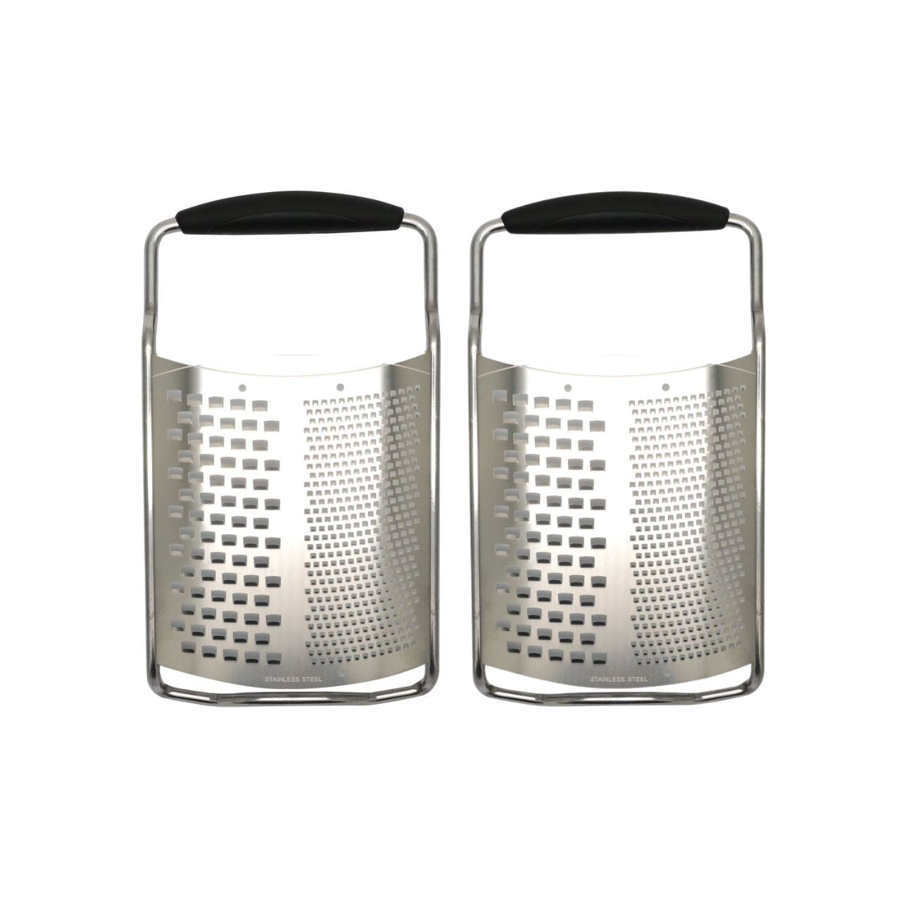 Ensemble de 2 Râpes à fromage inox 2 en 1 de 22 cm Fackelmann - Mathon - 1