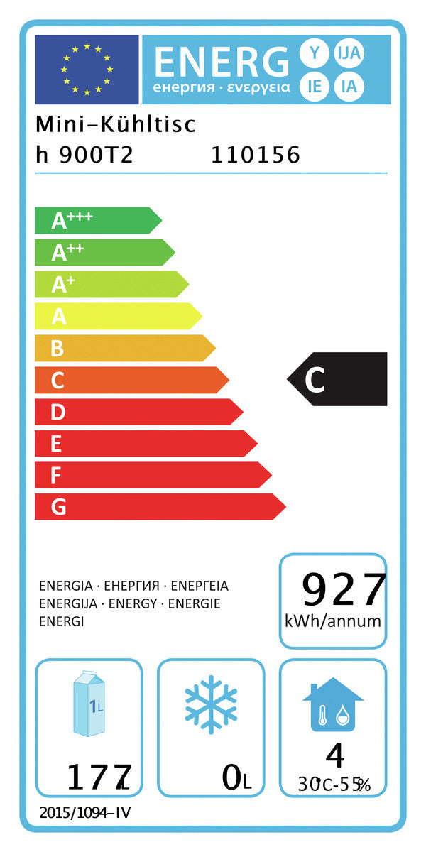 Mini Table Réfrigérée Positive - 2 portes 260 litres - Bartscher - Mathon - 1