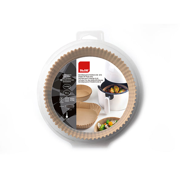 Caissettes pour friteuses à air rondes 50 pièces Ibili - Mathon - 3