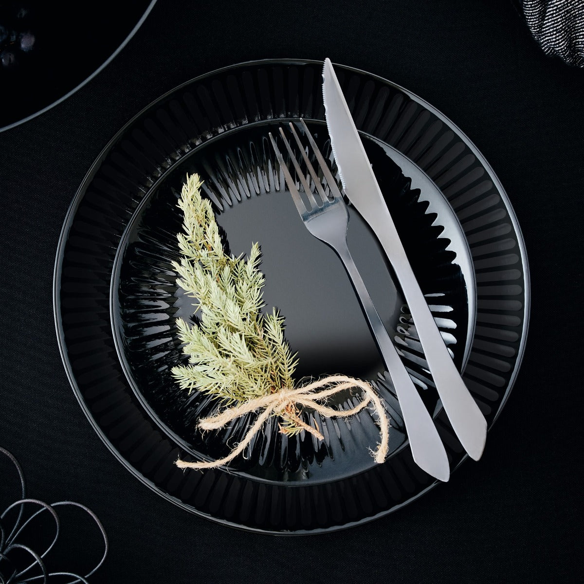 Service de table 18 pcs Cottage Noir - Luminarc Luminarc - Mathon - 4