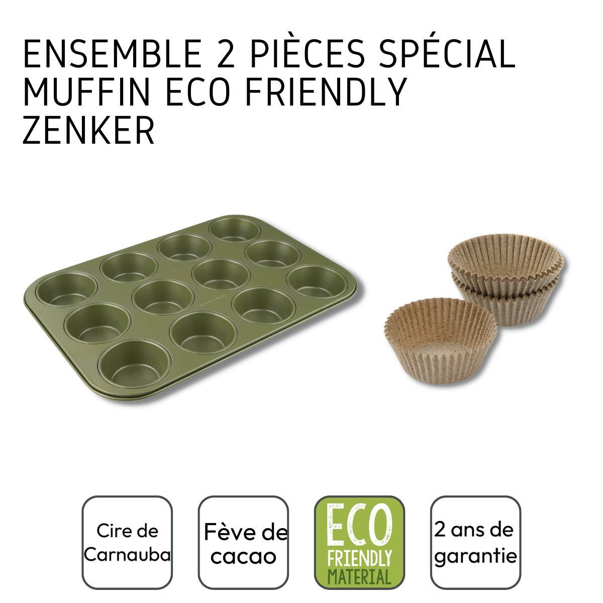 Ensemble 2 pièces spécial muffins Zenker Green Vision Zenker - Mathon - 4