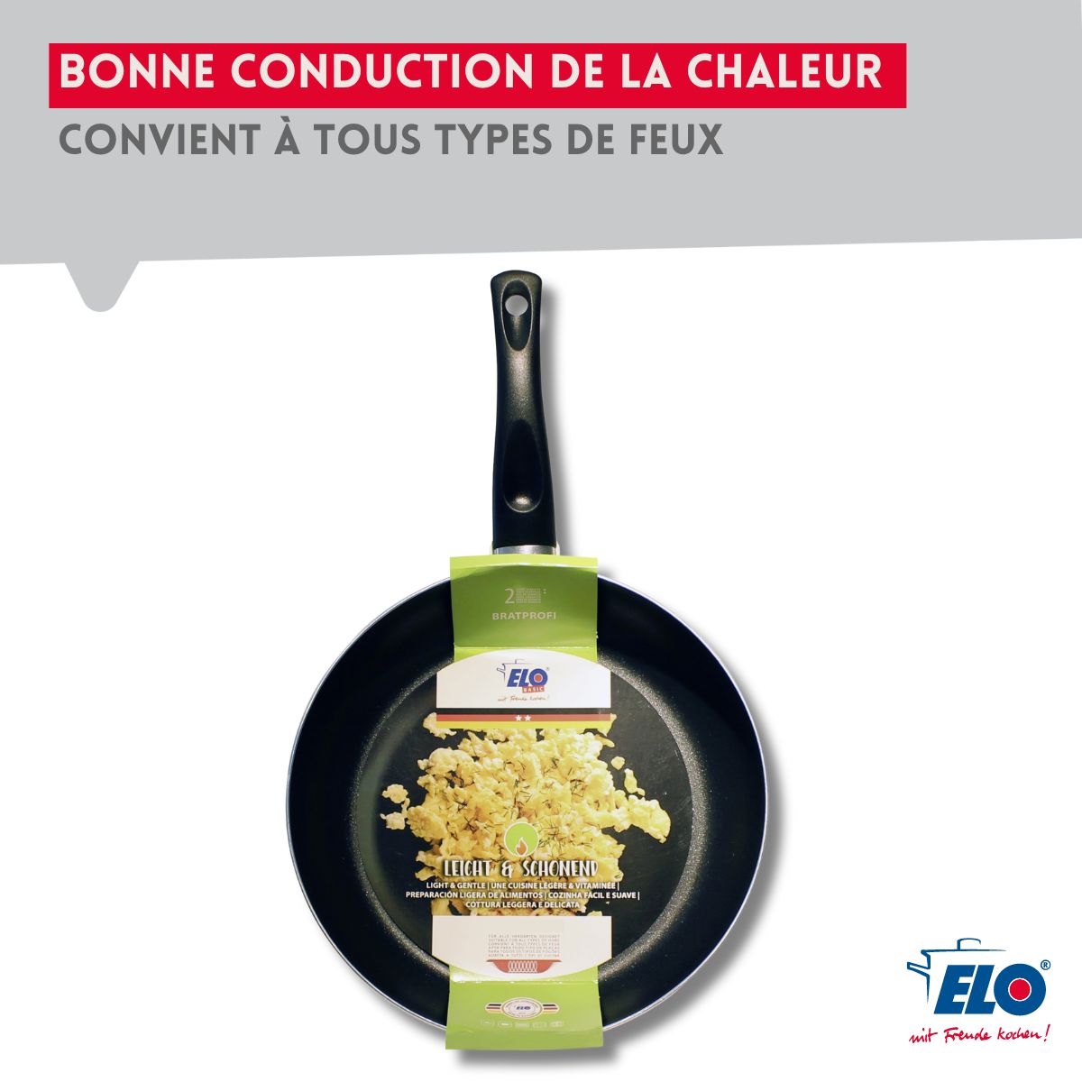 Poêle de cuisson avec revêtement anti-adhésif 32 cm Elo Bratprofi Elo - Mathon - 4