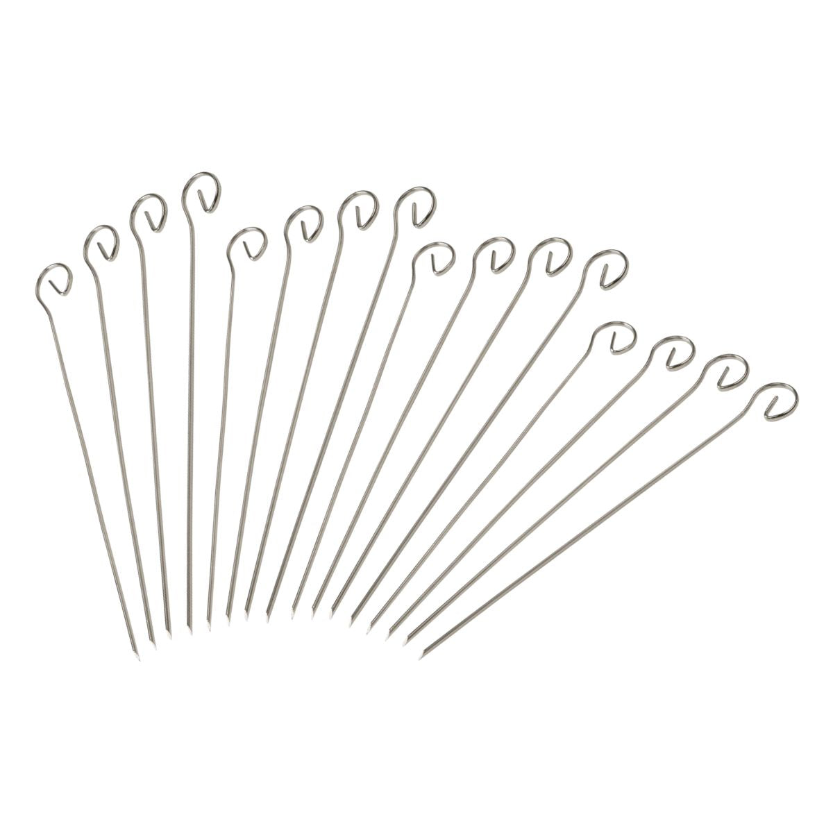 Lot de 16 brochettes en inox 21 cm  BBQ Edition Fackelmann - Mathon - 1