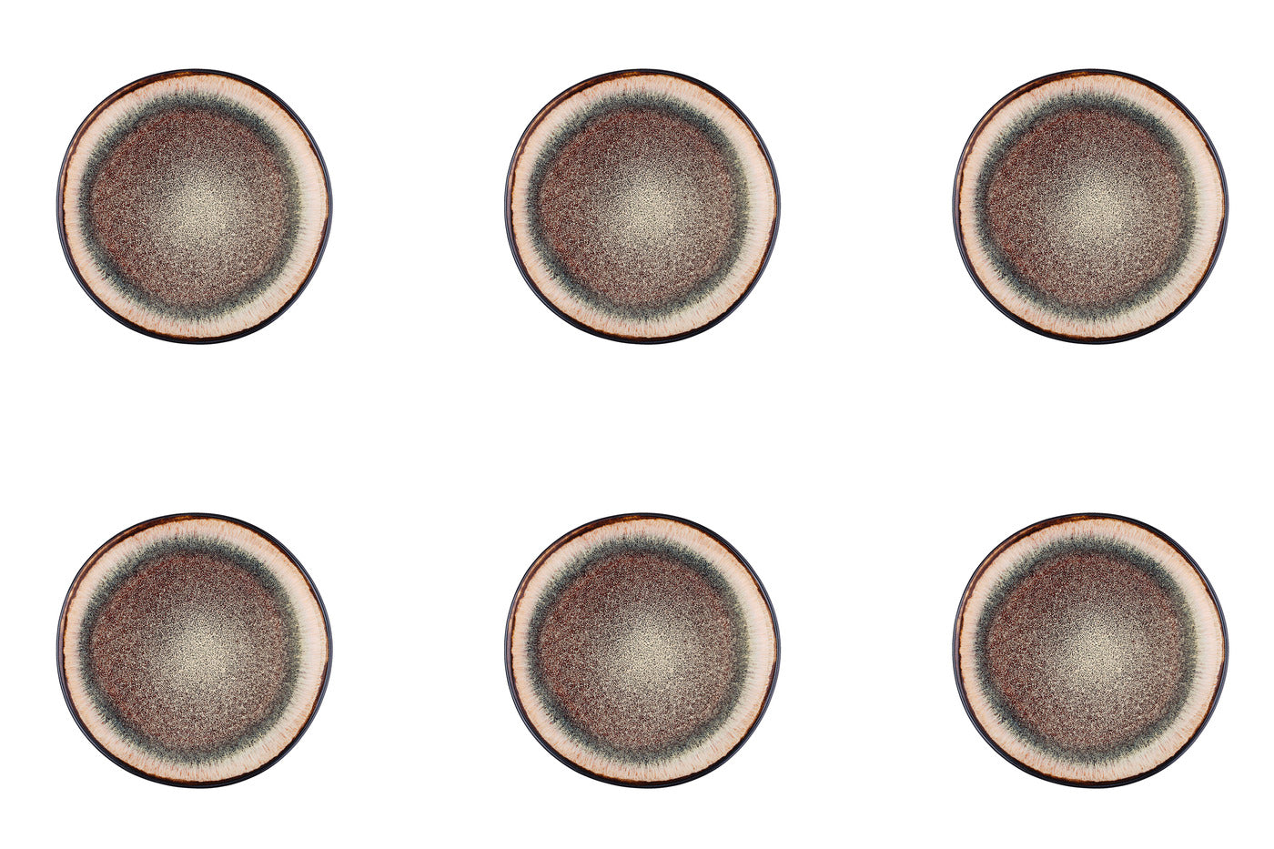 Assiette IRIS Ø16cm - 6 pièces - Marron sauvage Björn - Mathon - 1