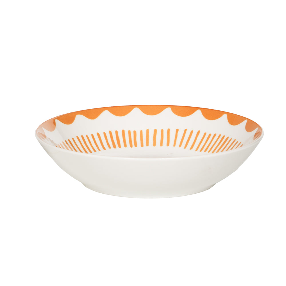 Assiette calotte Tamara orange 20 cm (lot de 6) Table passion - Mathon - 1