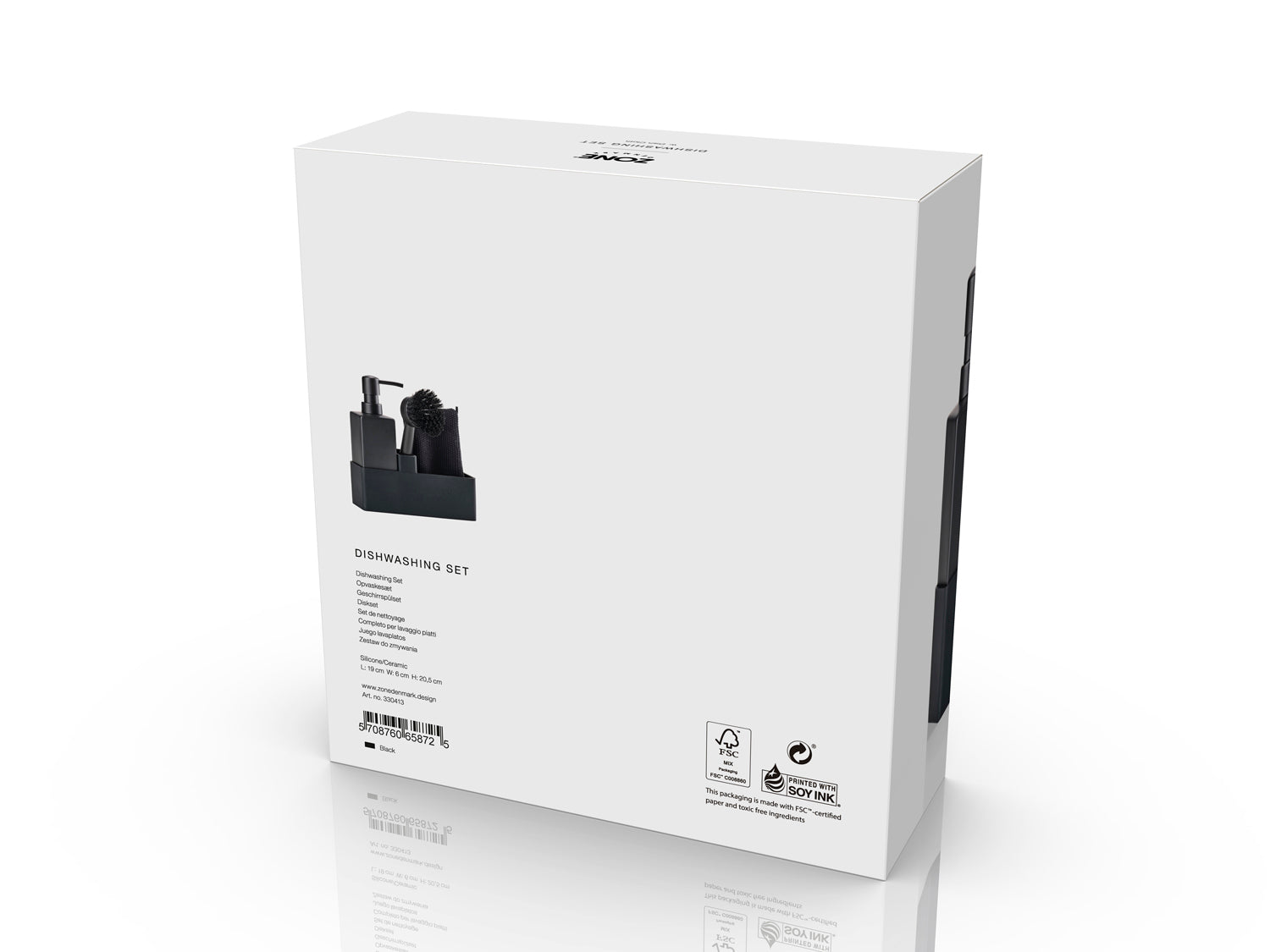 Set de vaisselle 4 pièces en silicone et céramique Noir Zone Denmark - Mathon - 3