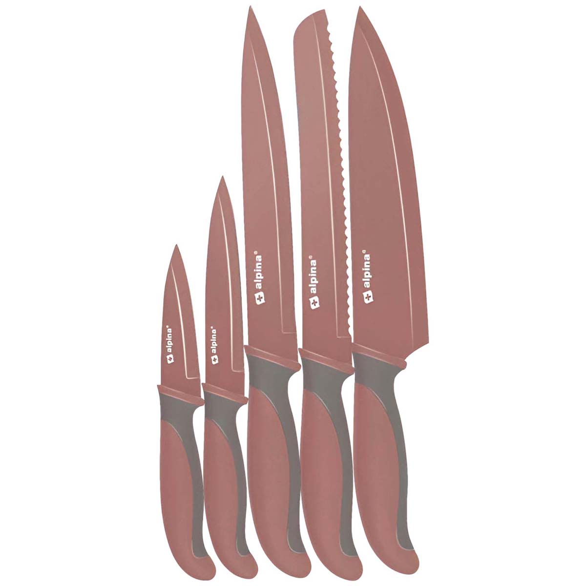 Set de 5 Couteaux Bordeaux Alpina - Mathon - 1