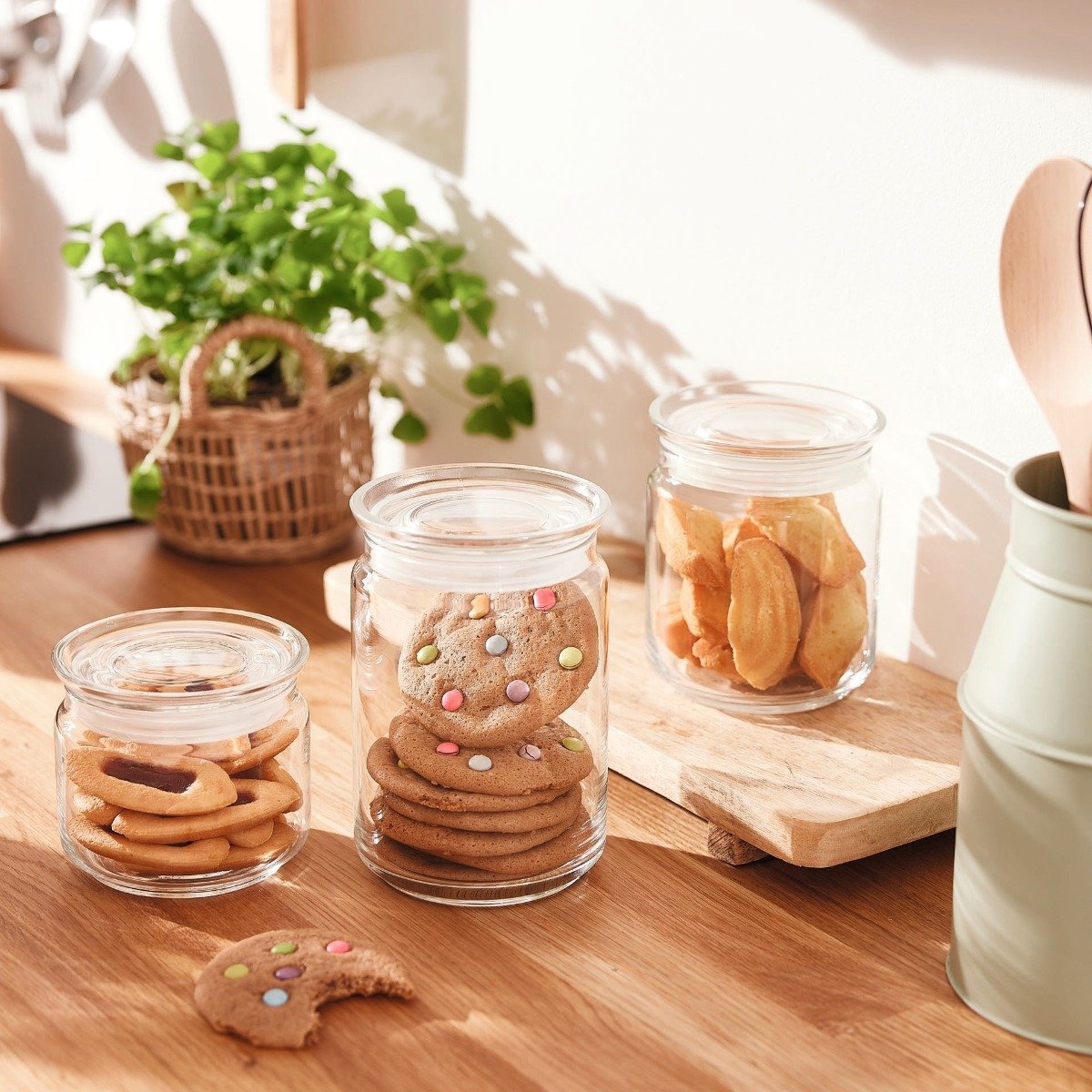 Lot de 2 pots de conservation Pure Jar Glass- Luminarc - En verre avec couvercle en verre- 2 x 1L Luminarc - Mathon - 5