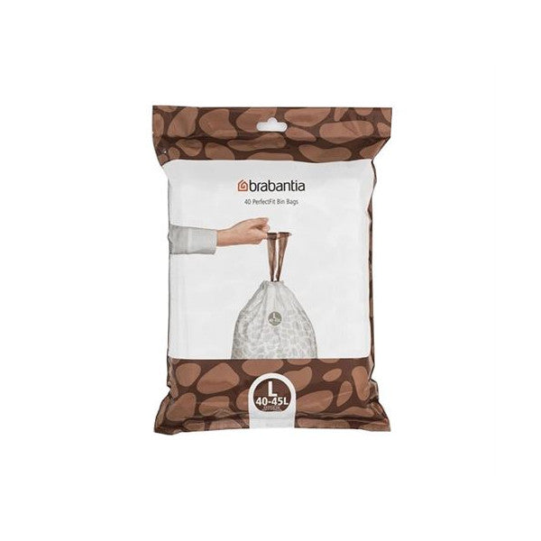Sacs Poubelles Brabantia Perfectfit 138645 Code L 40-45 L Blanc Brabantia - Mathon