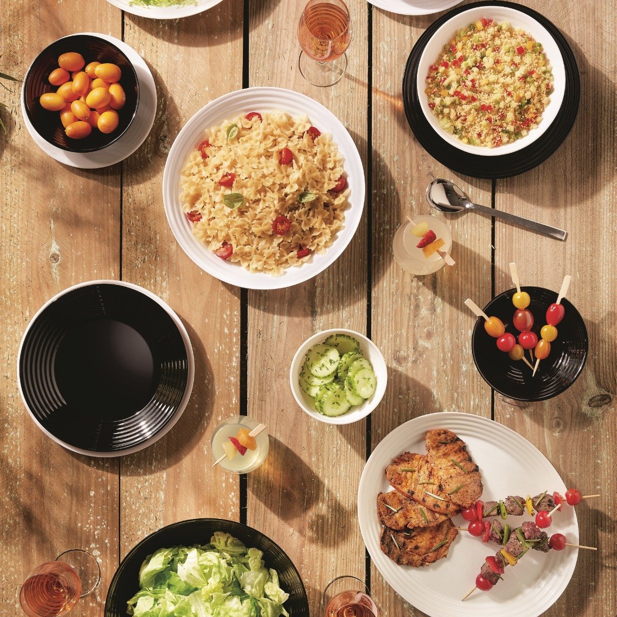 Service de table 18 pièces Harena Noir - Luminarc Luminarc - Mathon - 3