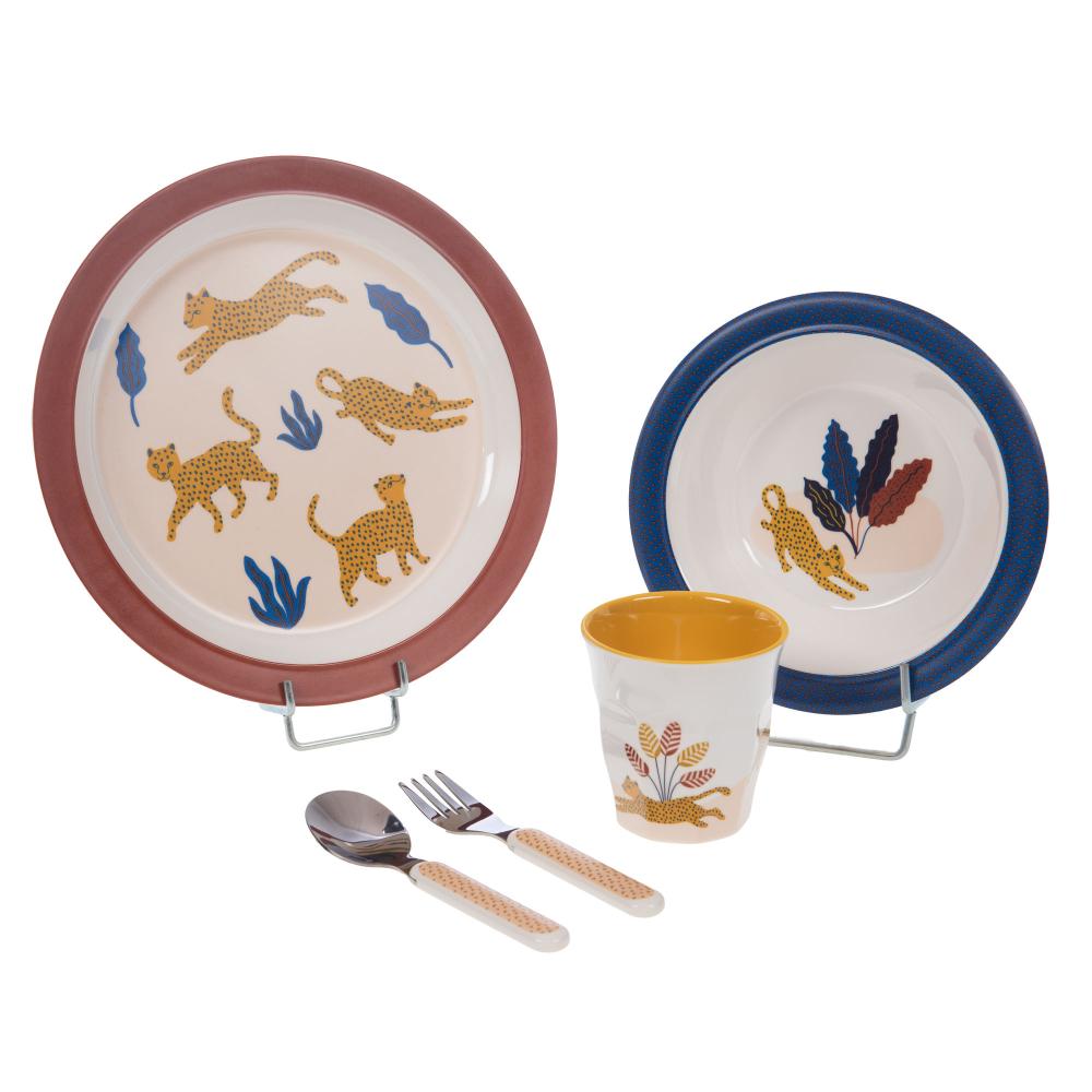 Coffret déjeuner 5 pièces Liam dans la Savane Amadeus - Mathon - 1