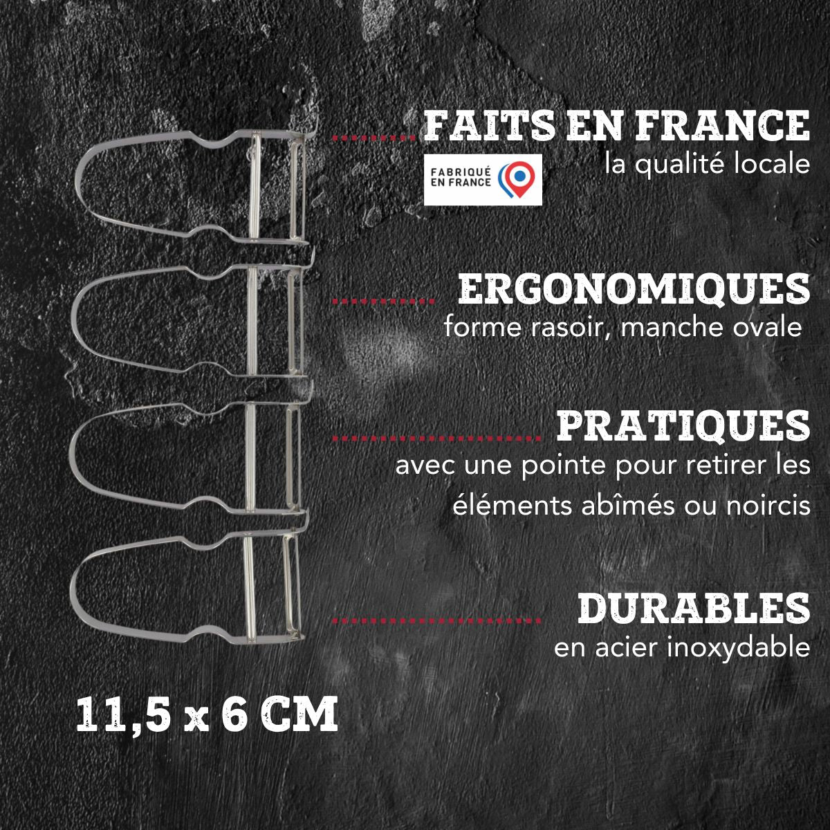 Lot de 2 Planches à découper et 4 éplucheurs à légumes  Gourmet édition FM Professional - Mathon - 4