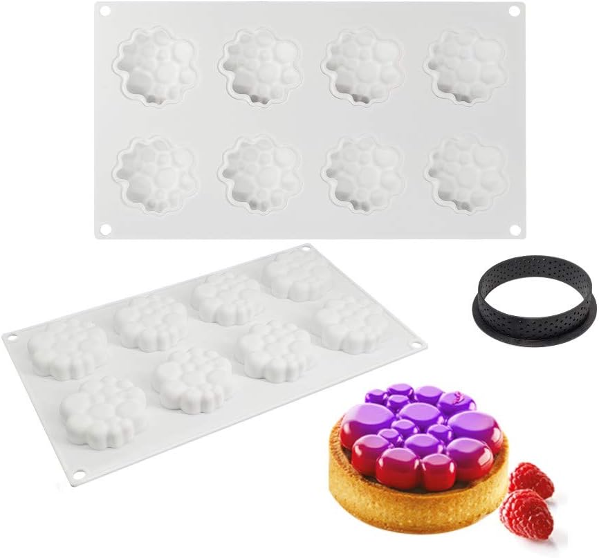moules silicone gâteaux 3d, 8 Trous Forme de bulle Vendos85 - Mathon