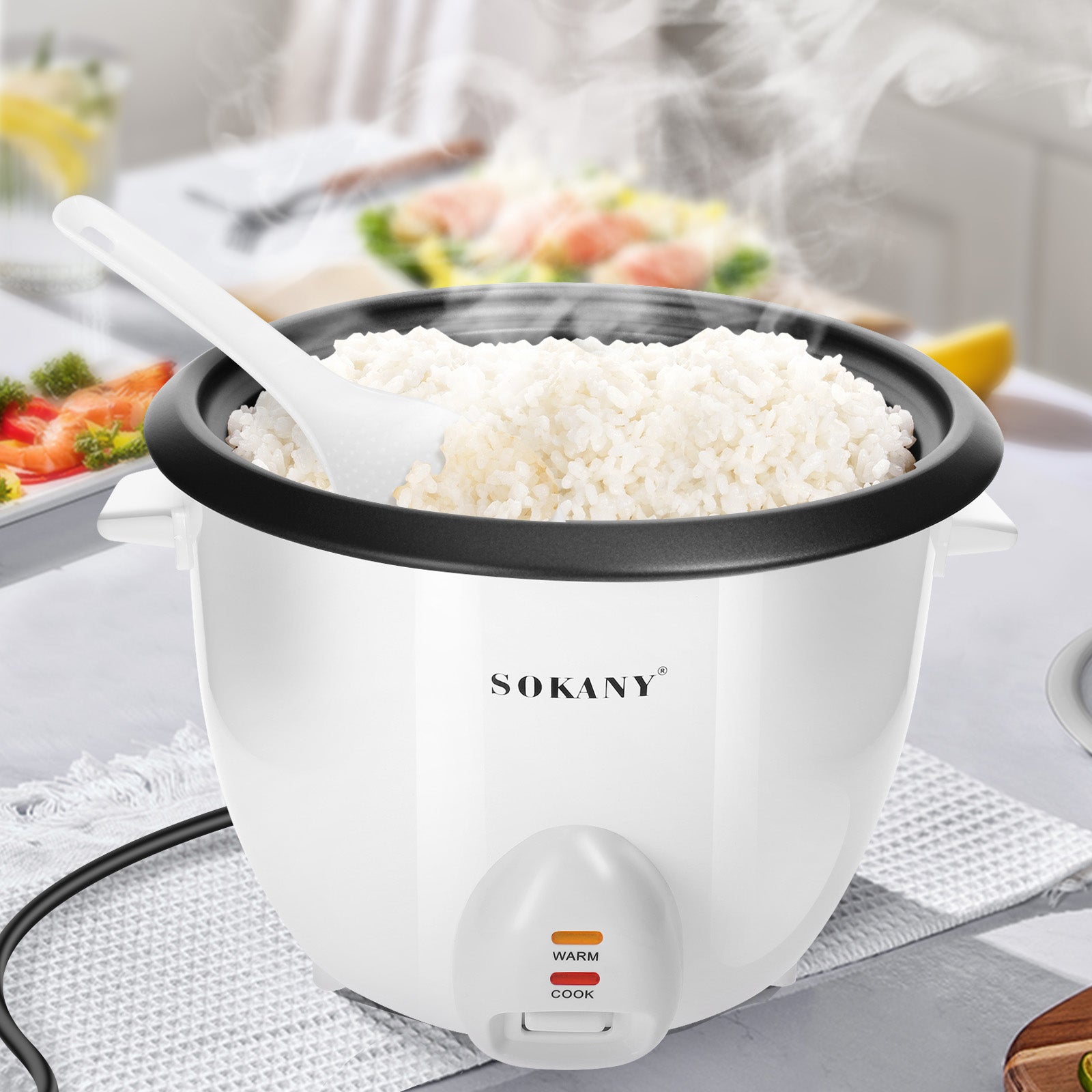 Cuiseur à Riz 2.2L avec Vapeur Sokany - Mathon - 2