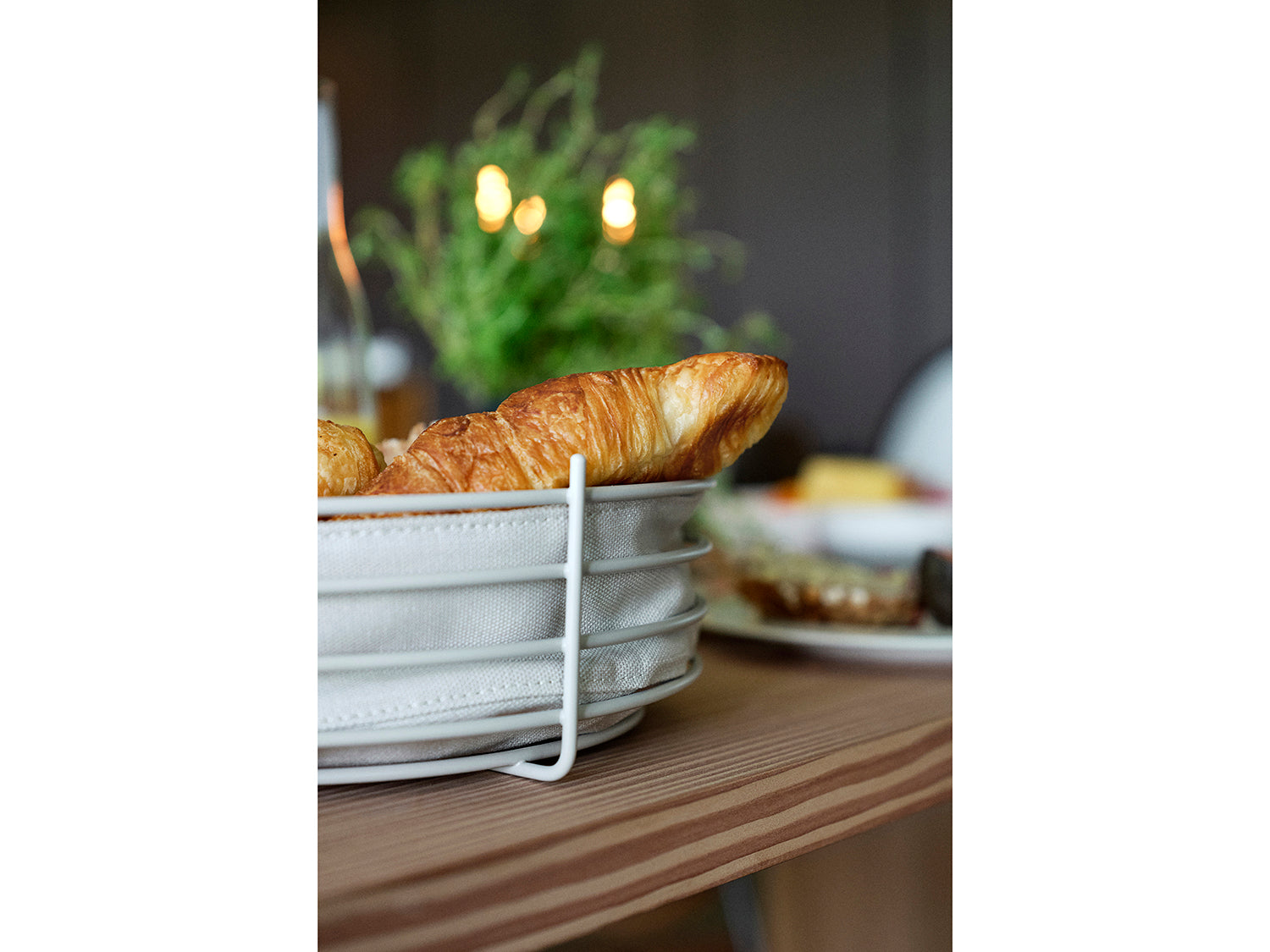 Corbeille à pain SINGLES 25,5cm en acier et coton Noir Zone Denmark - Mathon - 7