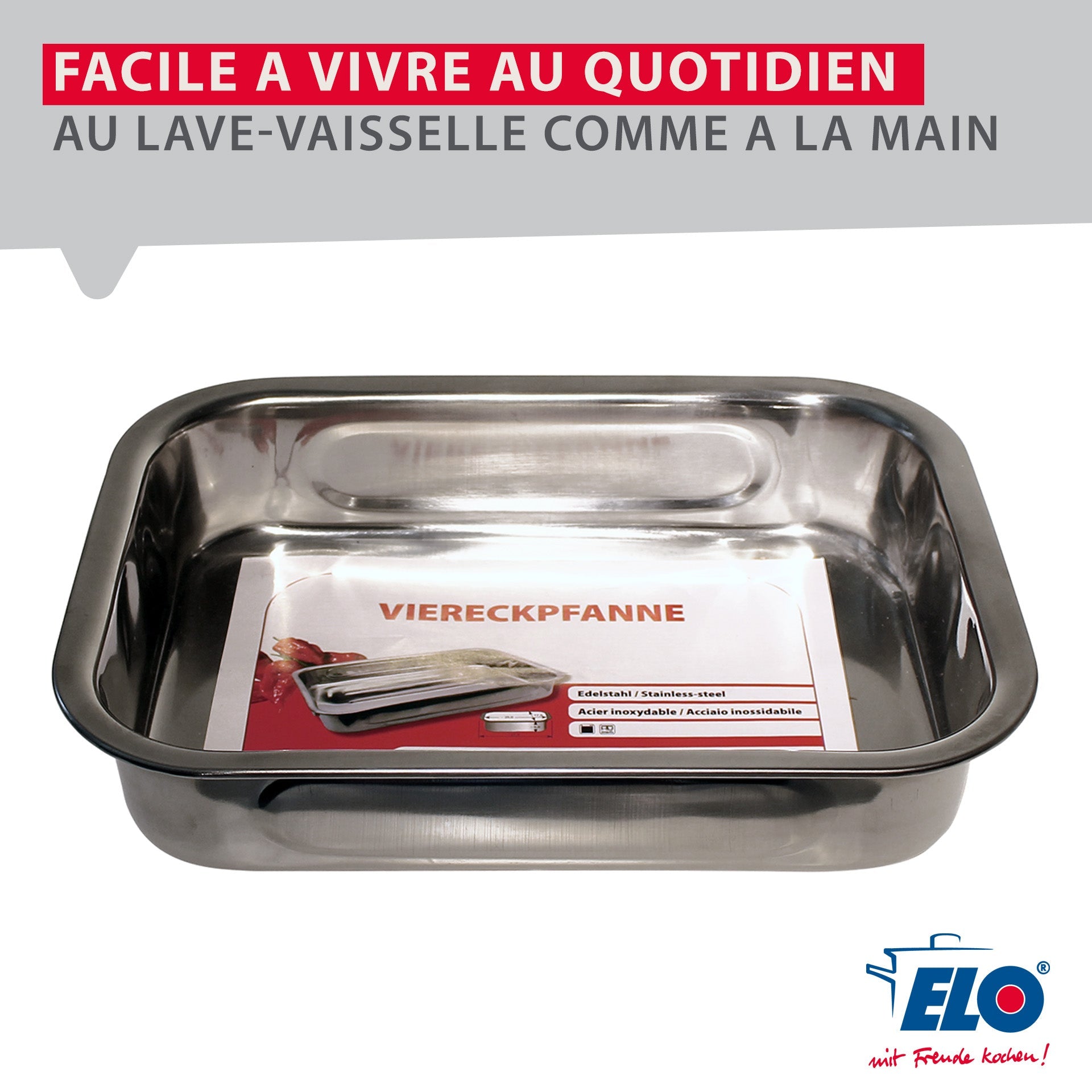 Plat four en inox rectangulaire 32,5 x 24 x 6 cm  Edition Red Elo - Mathon - 6