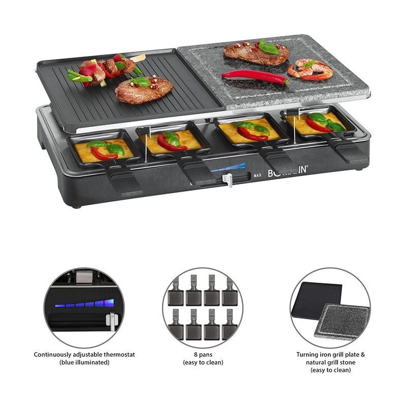 Raclette gril 8 personnes Bomann RG 2279 CB Noir Bomann - Mathon - 4