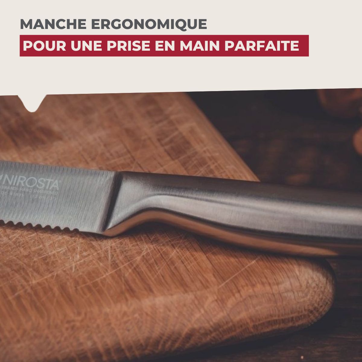 Ensemble de 2 Couteaux de cuisine professionnel 24 cm lame crantée  Star Nirosta - Mathon - 4
