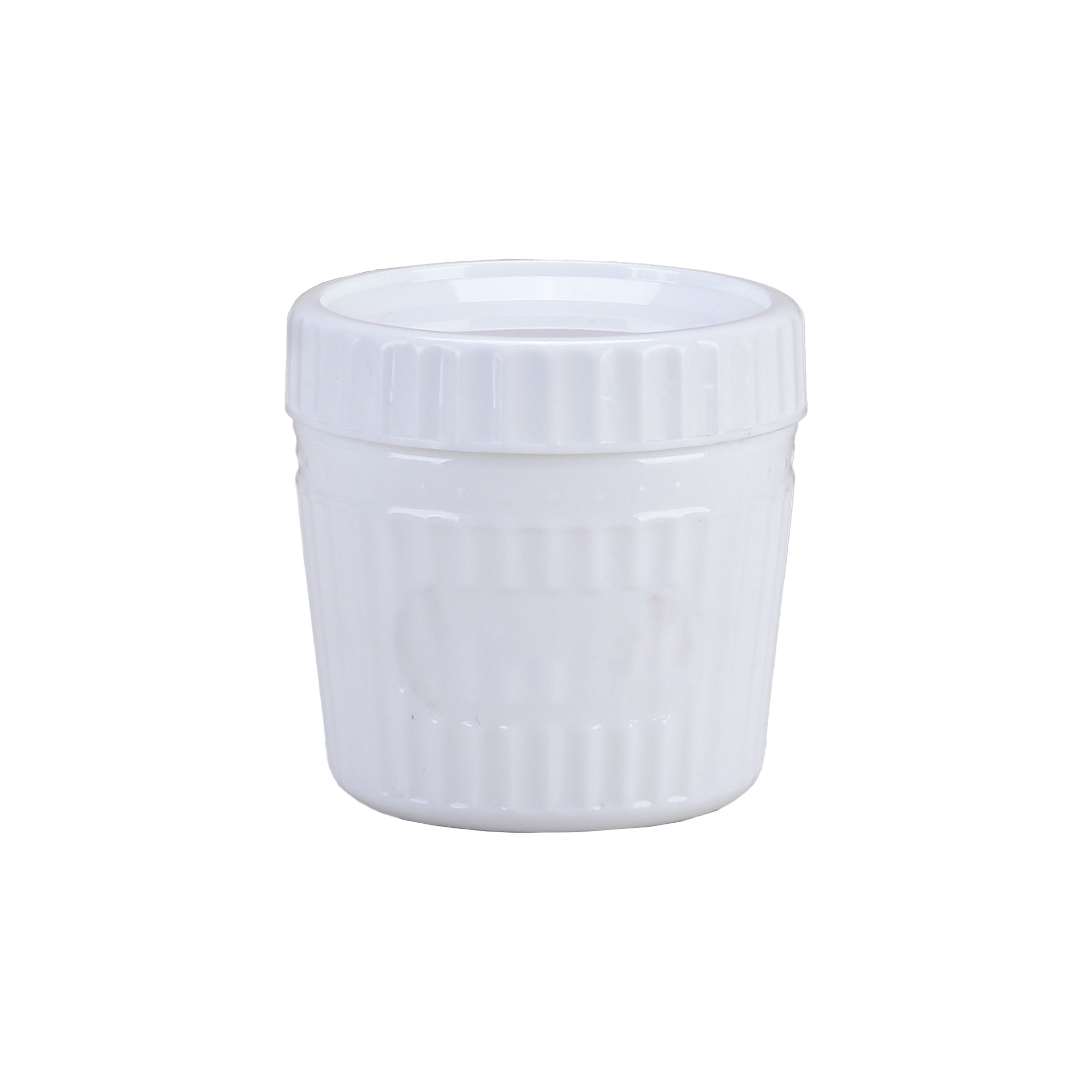 24Pcs - Combo Bol CookShow verre opale + Couv en plastique PP  H96mm 500ml FirstPack - Mathon