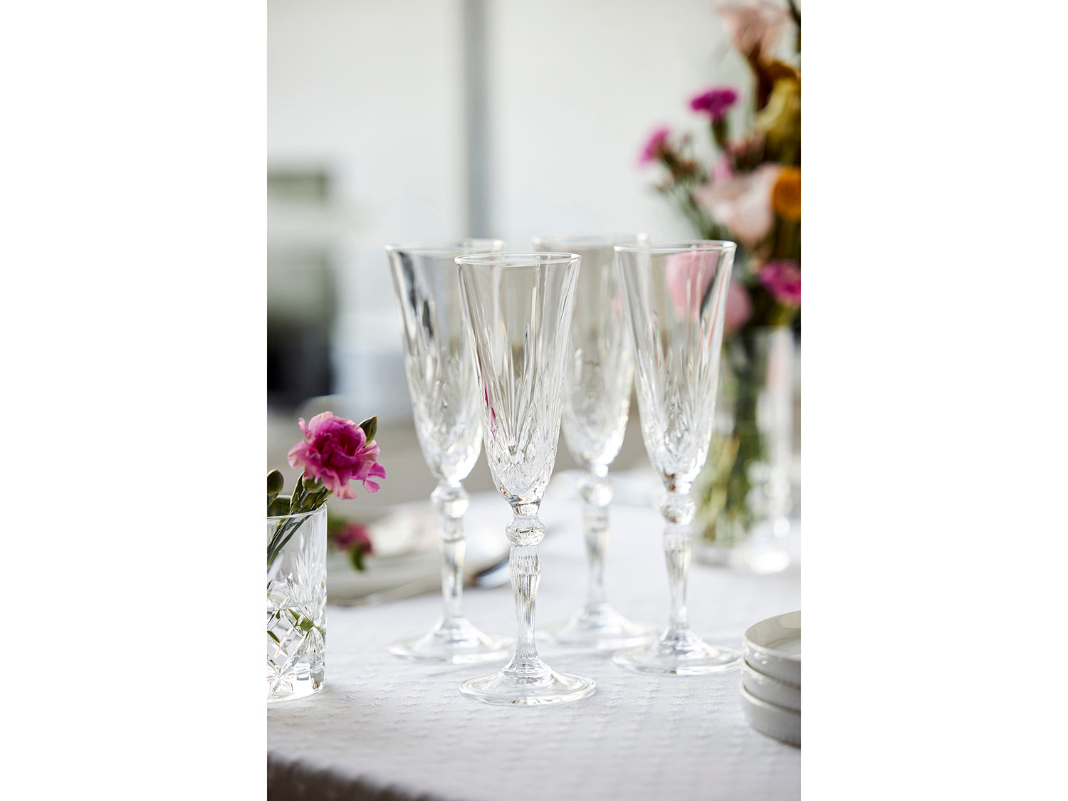Set de 4 coupes à champagne MELODIA 16cl en cristal sans plomb Transparent Lyngby Glas - Mathon - 7