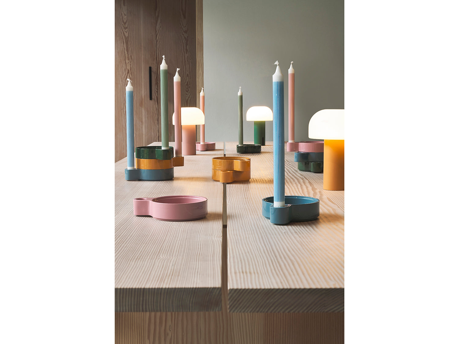 Bougeoir Styles en Aluminium Ambre Villa Collection - Mathon - 8