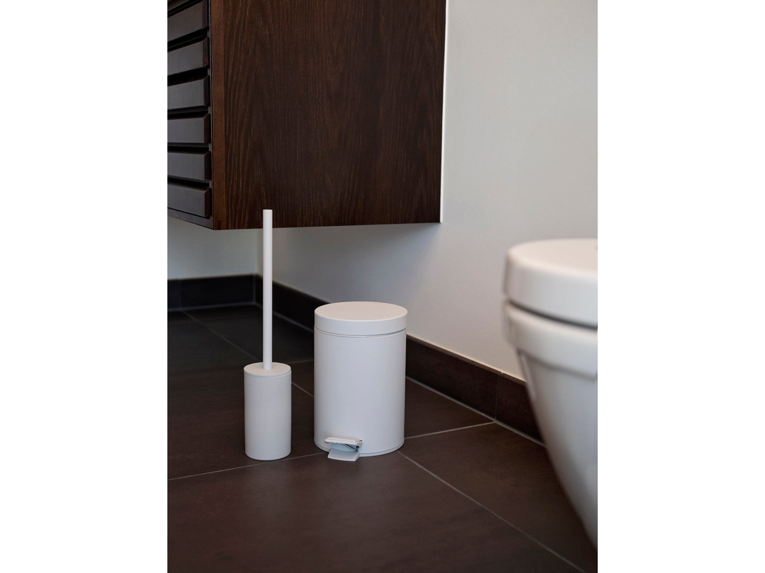 Brosse de toilette Solo en Porcelaine/Acier 18/8 Gris clair Zone Denmark - Mathon - 3