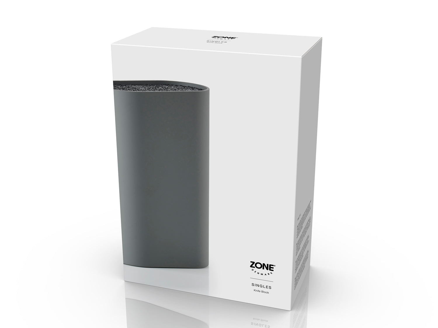 Bloc couteaux SINGLES en polypropylène et élastomère thermoplastique Gris froid Zone Denmark - Mathon - 2