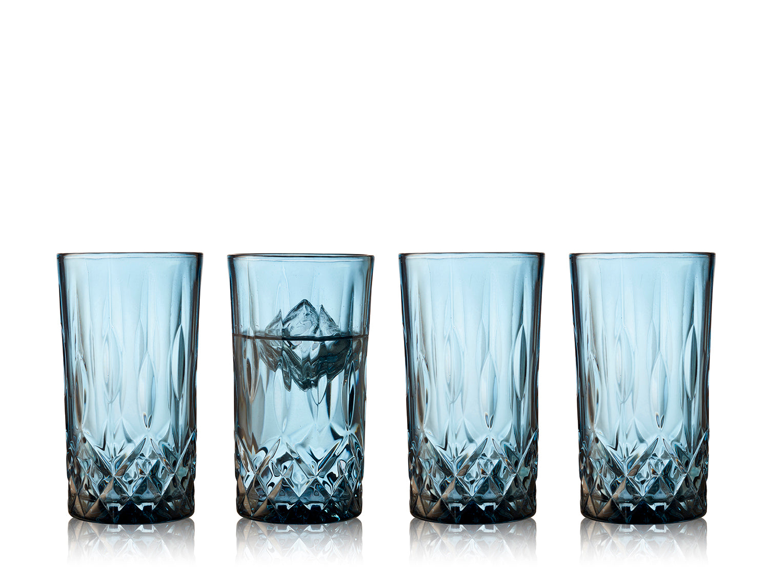 Set de 4 verres highball SORRENTO Bleu Lyngby Glas - Mathon - 1