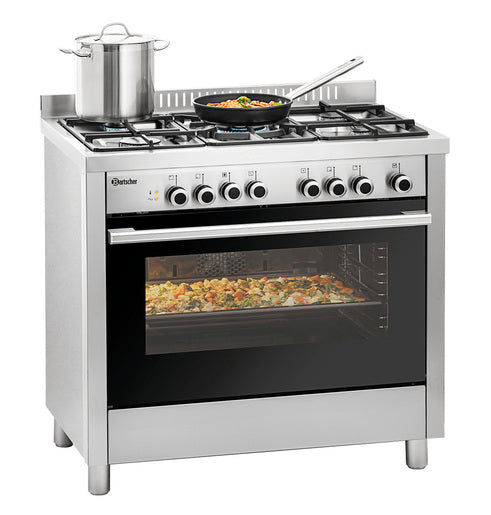 Cuisinière à gaz 5 Feux et Four Multifonction - Bartscher - Mathon - 1