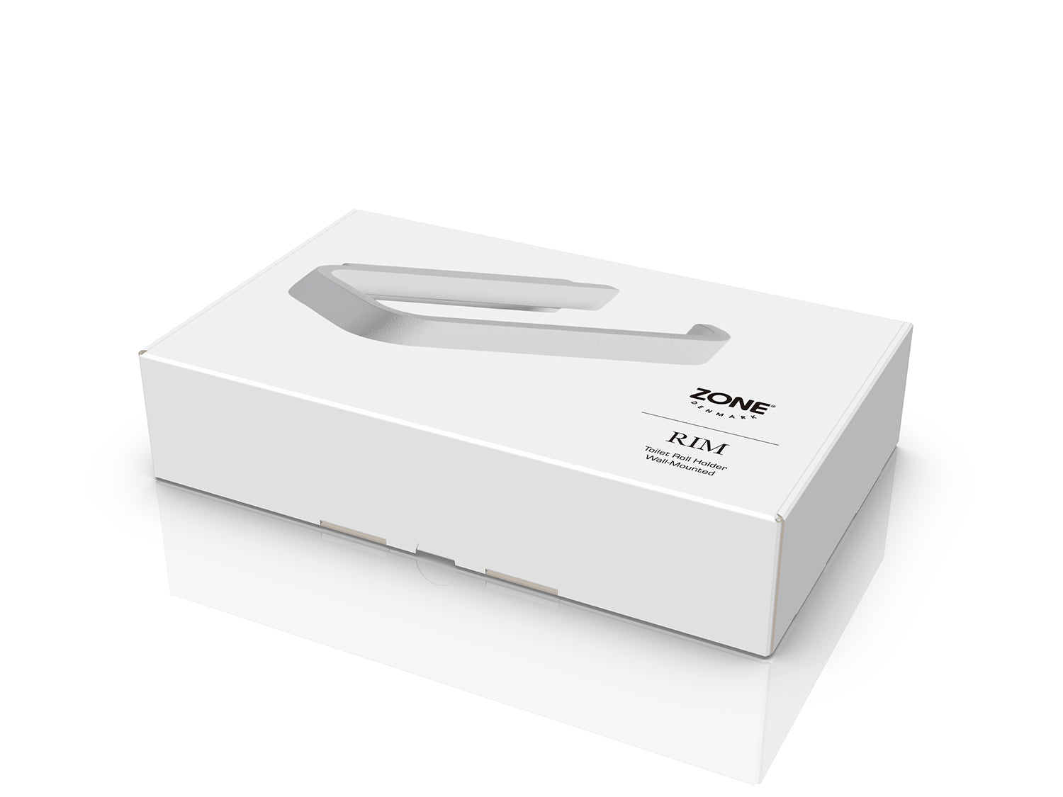 Porte-papier toilette RIM en aluminium Blanc Zone Denmark - Mathon - 5