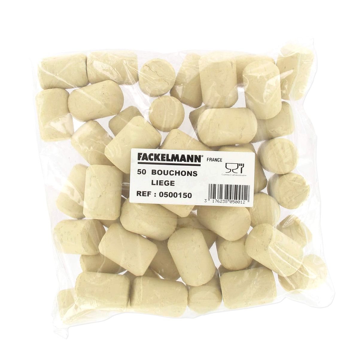 Lot de 50 bouchons de liège droits  Bar Concept Fackelmann - Mathon